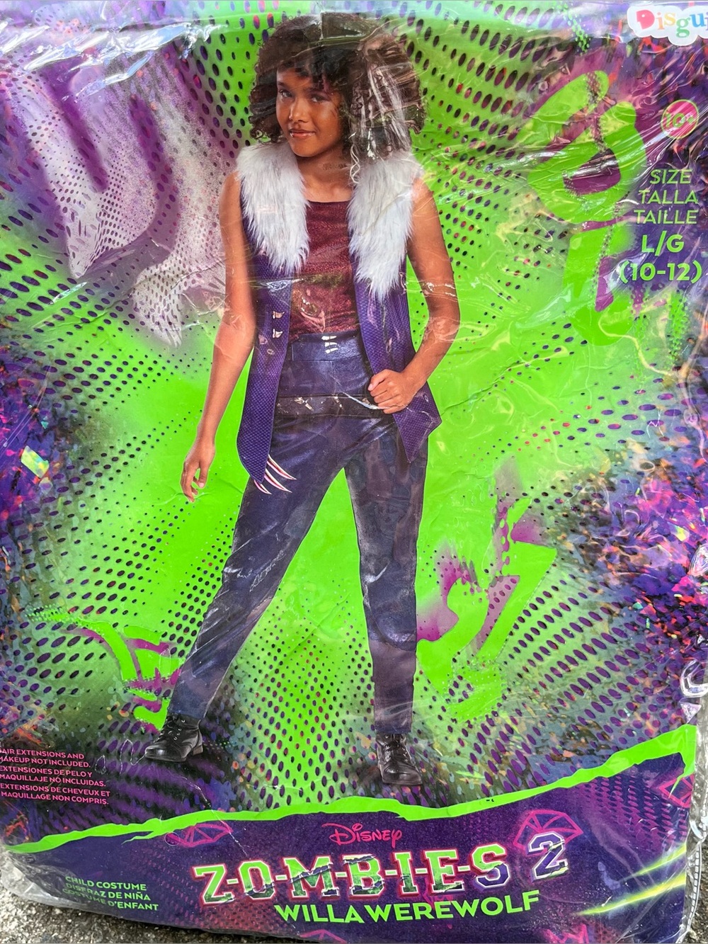 Zombies 2 Willa Werewolf Halloween costume new L 10/12